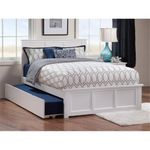 Atlantic Furniture Madison Urban Full Trundle Platform Bed in White