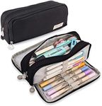 iSuperb Large Pencil Case 4 Compartments Pencil Pouch Big Capacity Pencil Bag Oxford Storage Pen Bag Cosmetic Makeup Pouch for Women