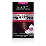 John Frieda Precision Foam Colour 5R, Salon-Finish Medium Red Brown Hair Dye, Permanent Red Brown Hair Colour, 100% Grey Coverage