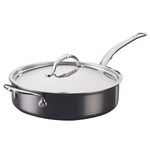 Hestan NanoBond Molecular Titanium Saute Pan with Lid, 3.5-Quart - PFAS-Free Stainless Steel, 4x Stronger, 1050°F Safe, Induction Compatible, Handcrafted Italy