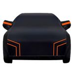 generic Car cover for 𝗠𝗲𝗿𝗰𝗲𝗱𝗲𝘀 EQS 500 2022-2023,Waterproof and breathable car cover, rainproof, dustproof, sunproof and UV-proof(Black Orange)