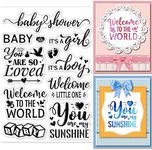 GLOBLELAND New Born Text Clear Stamps Blessings Words Decoration Silicone Clear Stamp Seals for DIY Scrapbooking Journals Decorative Cards Making Photo Album DIY Craft