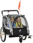 Aosom 2 Seat Bike Trailer for Kids 