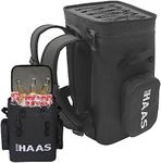 Brew Haas Backpack Cooler Matte Black, Premium Leak Proof Zipper, Insulated, Smart aerogel Pockets, This Waterproof Back Pack Cooler Soft Sided, Hold 36 Can Like The yeti and rtic Coolers