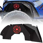 OEDRO Front Inner Fender Liners Compatible with 2018-2024 Jeep Wrangler JL & JLU Unlimited 2 & 4 Door, Offroad Bolt-on Style Steel Fender Flares Splash Mud Guards