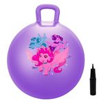 U&C Planet 18 Inch Space Hoppers for Kids ,Jumping Ball with Handle,Unicorn Inflatable Hopping Balls,Hopper Ball with Pump for Boys Girls Age 3-8 Indoor and Outdoor Garden Game