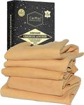 CarMax Essentials - Premium Natural Chamois Leather - Fanatic's Five Pack - Perfect for car detailing, glass, mirrors and for windows and glass around the home