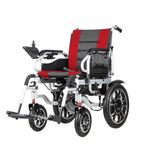 Everactiv EcoLite Electric Wheelchair | 250W Brush Motor | Intelligent 360 degree Control | 24V12AH/20AH Battery | 110 kg Weight Bearing Capacity (Red & Black)