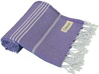 Bersuse 100% Cotton Anatolia Turkish Towel, 37x70 Inches, Dark Purple