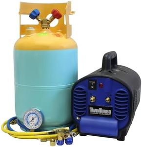 Mastercool 69400-CON Refrigerant Recovery Machine – Removes Contaminated R134a & R1234yf, Spark-Free Design, 30 lb DOT Tank