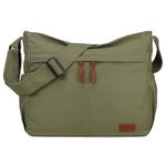 Messenger Bag for Men Women,RAVUO Water Resistant Canvas Satchel with Multiple Pockets Lightweight Shoulder Bag for Work Travel,Green