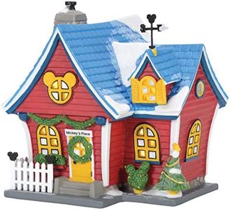 Department 56 Disney Village Mickey’s Christmas Lit House, 6.26 inch (Red)