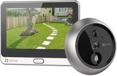 EZVIZ Wireless Digital Peephole with 4.3" Monitor, 1080p Video, Integrated Doorbell, Night Vision, PIR Motion Detection, Two-way Audio