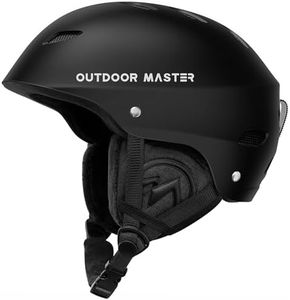 OutdoorMaster Kelvin Ski Helmet - Snowboard Helmet for Men, Women & Youth (Black,M)