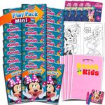 Disney Minnie Mouse Birthday Party Favors Set - Bundle with 24 Minnie Play Packs | Mini Coloring Books, Stickers, and More for Goodie Bags (Minnie Mouse Party Supplies)