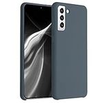 kwmobile Case Compatible with Samsung Galaxy S21 Plus Case - TPU Silicone Phone Cover with Soft Finish - Dark Slate