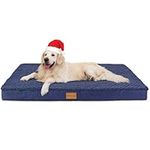 Patas Lague Orthopedic XL Dog Bed for Large Dogs 107x71cm, Egg Crate Foam Big Large Dog Beds with Removable Washable Cover,Waterproof Pet Bed Mat, Navy Blue