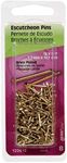 6 Pack Escutcheon Pins, Brass-Plated, 1/2-In. x 18, 1.5-oz. 122618