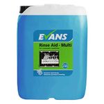 Evans Rinse Aid Multi Dishwasher Detergent, Promotes Drying and Eliminates Spotting 20ltr