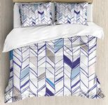 Ambesonne Chevron Duvet Cover Set, 