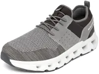 Nautica Men's Running Sneakers Sport Lace-Up Athletic Shoes for Gym Tennis – Cushioned, Breathable, Lightweight & Comfortable-Zer M-Charcoal, Size 10.5