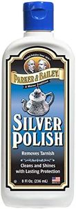 PARKER & BAILEY Silver Polish - Silver Polish Cleaner and Polish Tarnish Remover Jewelry Cleaner Metal Polish Cream for Polishing Antique Decor Pans Utensils Furniture 8 Oz Bottle