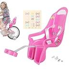 Genikeer Universal Doll Seat With Stickers For | Doll Bicycle Seat Fits Standard Sized Dolls And Stuffed Animals | Doll Carrier Princess Doll Seat With DIY Decal For Most Kids Accessories