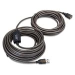 USB Extension Cable 50 ft/15m,Nanxudyj USB 2.0 Active Extension Cable A Male to A Female Long USB High Speed Extension Cord for Printer, Oculus Rift, HTC Vive, Keyboard, Game Console