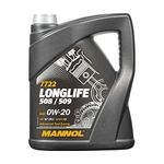 MANNOL 7722 LONG LIFE 508/509 0W-20 SP(RC) C5 FULLY SYNTHETIC ESTER ENGINE OIL ADVANCED FUEL SAVING OIL IMPORTED FROM GERMANY (5L)