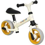 AIYAPLAY 8" Baby Balance Bike with Adjustable Seat, Lightweight Training Bike for Children with EVA Wheels, Easy Installation, No Pedals, for Ages 18-48 Months - Orange