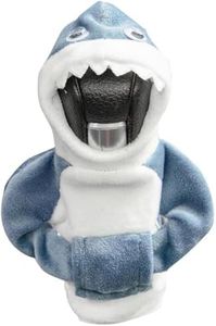 QIOON Mini Gear Shift Hoodie Shark Shift Knob Cover, Universal Funny Car Shifter Cover Automotive Interior Cute Gadgets Decorations, Blue