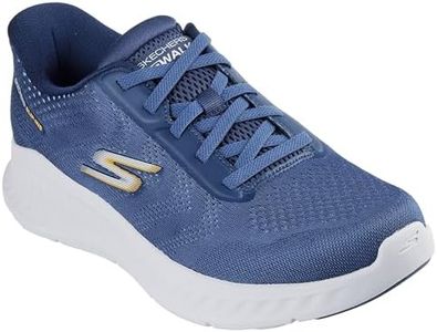 Skechers Chaussures à Enfiler Mains Libres Go Walk Now-Payton pour Homme, Bleu Marine, 44.5 EU