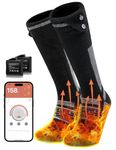 Electric Heated Socks with 7.4V 3000mAh Battery for Men Women, Rechargeable Heating Socks with APP Control (M, Heated Shoes)