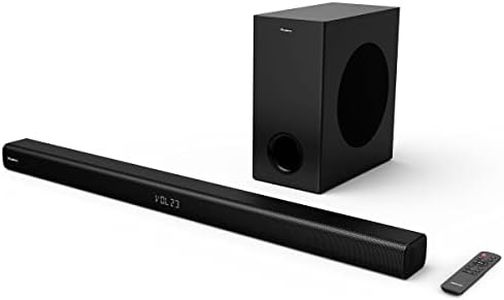 Hisense HS218 2.1ch Sound Bar with Wireless Subwoofer, 200W, Powered by Dolby Audio, Bluetooth, HDMI ARC/Optical/AUX/USB, 3EQ Modes, Black