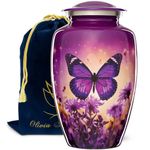 Olivia Memorials Butterfly Urn for Ashes Women - Cremation Urns for Adult Female Human - Large Urns for Mom