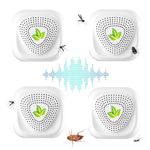 AILEDA Upgraded Ultrasonic Pest Repeller, Electronic Mouse Repellent Plug In Indoor for Pest Control Drive Away Mouse, Rat, Spider, Rodent, Fly, Mosquitoes, Ants,4 Packs