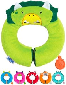 Trunki Kid's Travel Neck Pillow & Chin Support - Yondi SMALL Dudly Dinosaur (Green)