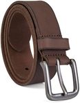 Timberland Men's 35mm Classic Buckle Leather Belt for Jeans, Dark Brown, 32