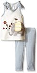 Mud Pie Baby Elephant Two-Piece Set, Multi, 0-6 Months