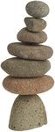 Ancient Graffiti Large 7-Stone Natural River Stone Cairn, 11 inches