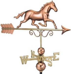 Good Directions Galloping Horse Weathervane, Pure Copper