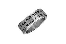 Retroworks Star Wars Aurebesh Translator Ring Silver Size 08