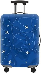 DAWNTREES Travel Luggage Cover, Suitcase Cover Protector Fit 29-32 Inch Luggage(Blue Flight)