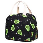 Avocado Insulated Lunch Bag for Women Girls, Reusable Lunch Box Picnic Tote Bags for Adults Kids School Work Travel