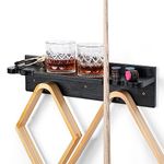 Pool Cue Holder Wall Mount, Portable Cue Stick Claw Rack Holds 4 Billiards Cues, Pool Stick Holder With Ball Rack & Drink Holder, Cue Stick Storage Billiards Accessories.