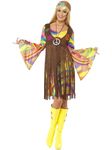 Smiffys 1960s Groovy Lady, Brown, XL - UK Size 20-22