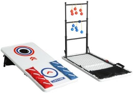 Lifetime Heavy Duty Cornhole, Ladder Golf Game and Table Combo Set