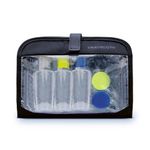 Travelon Wet Dry 1 Quart Bag with Plastic Bottles, One Size, Black