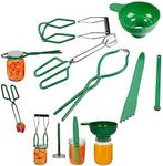 KUNANG Canning Kit, Canning Supplies Kit, Canning Rack, Jar Lifter Tongs, Funnel,Jar Wrench for Canning Pot Accessories (Green 6PCS)