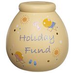 Pot Of Dreams Ceramic Money Pot Smash Money Box Savings Jar - Large Holiday Fund